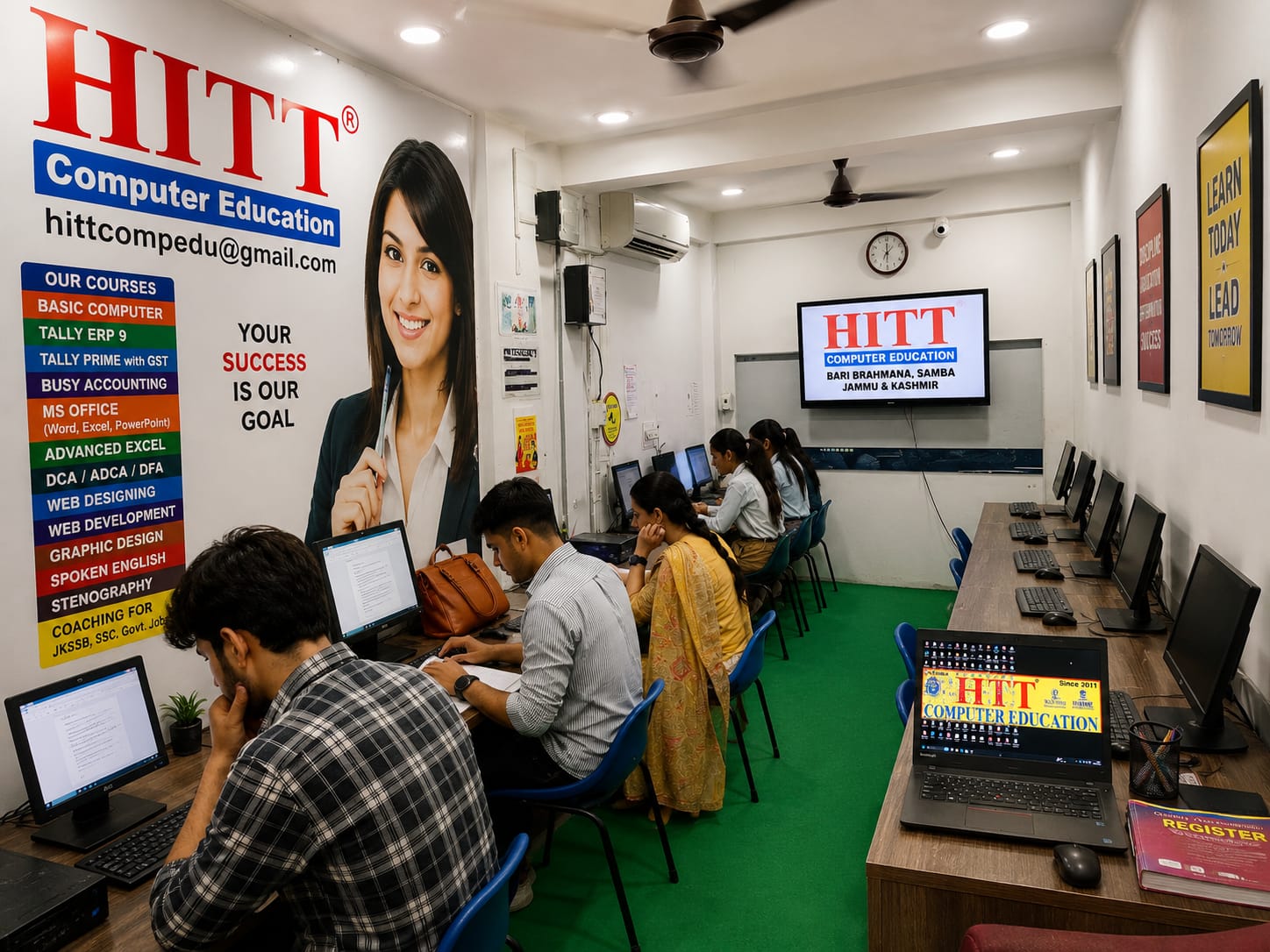 HITT Computer Education computer lab in Bari Brahmana